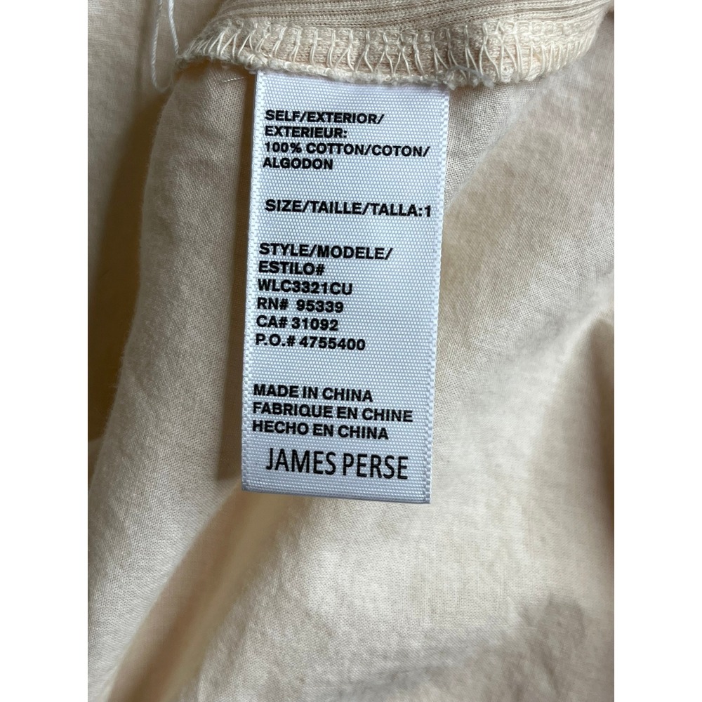 James Perse  Standard Size 1 Womens S Peach Cotton Roll Tab Button Down Shirt - Picture 7 of 7